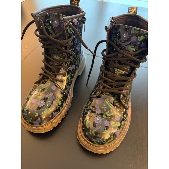 Dr Martens‎ 1460 Pascal Mystic Floral Combat Boots Women US 5 Black Dark Gothic - Picture 8 of 11